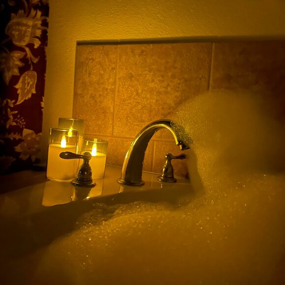 Flameless Candles Set of 3 Acrylic Glass Pillars 4" 5" 6" Remote Home Decor - Picture 4 of 8